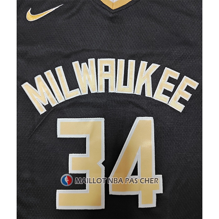 Maillot Milwaukee Bucks Giannis Antetokounmpo Select Series Or Noir